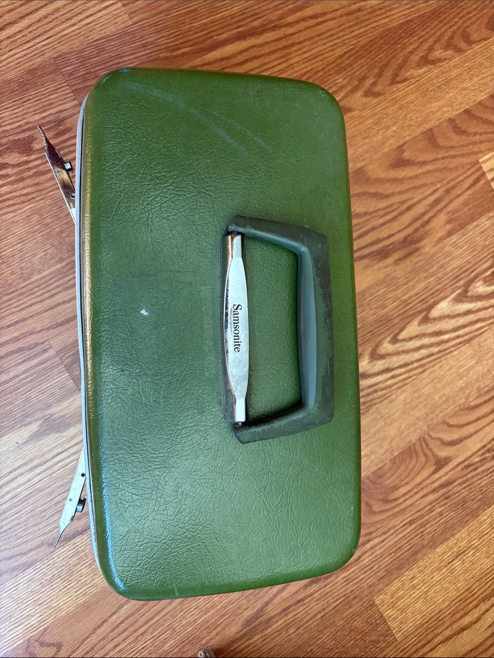 Vintage Samsonite Green Travel Case with Top Handle